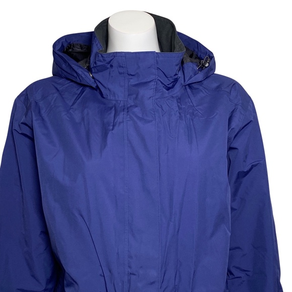 REI Elements Rain Coat Jacket Womens Size L Hooded Full Zip Waist & Hem Toggles - Picture 4 of 10